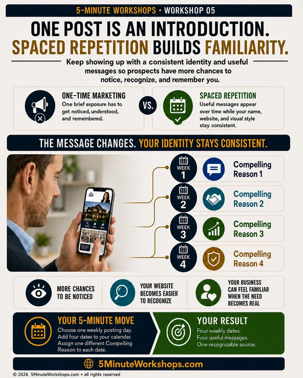 WS05 — Why Spaced Repetition Beats One-Time Marketing